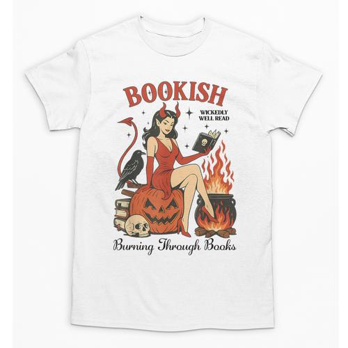 Halloween Bookish Witchy Book Club Hot Girls Read Unisex T-Shirt - Bookorys DE