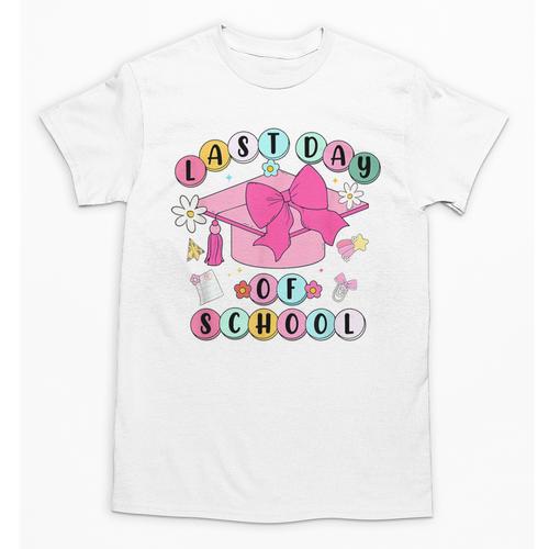 Happy Last Day Of School Coquette Bow Graduation Girls Kids Unisex T-Shirt - Best Gift Smart