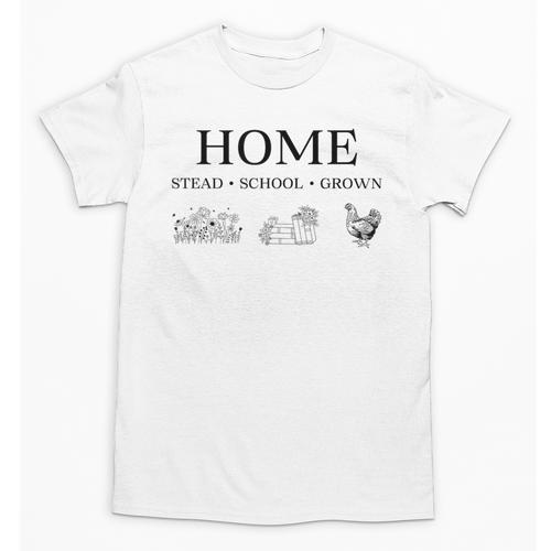 Home Stead School Grown Flowers Book Chicken Unisex T-Shirt - Bookorys AU
