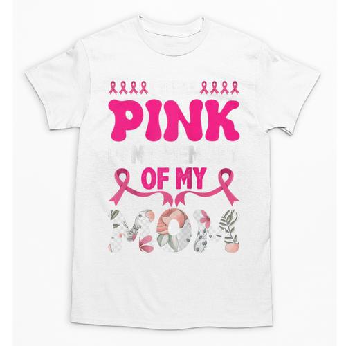 Honoring Mom I Wear Pink In My Memory Of My Mom Raglan Baseball Tee Unisex T-Shirt - Easessy