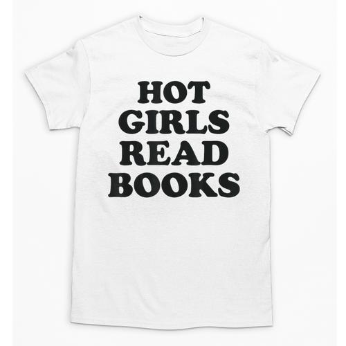 Hot Girls Read Books Lover Bookworm Librarian Book Reading Unisex T-Shirt - Bookorys