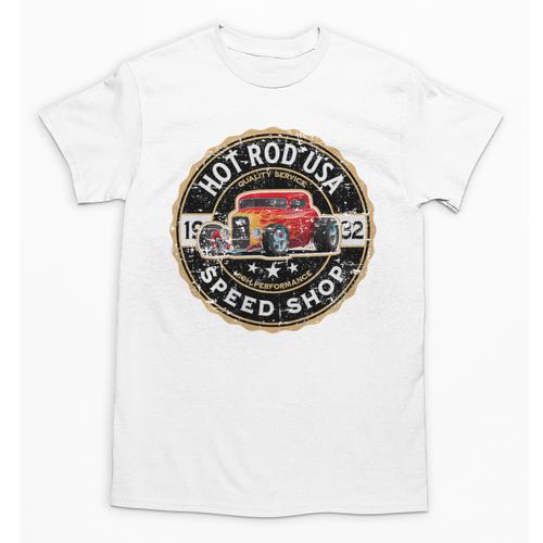 Hotrod Custom Car Automotive Nostalgia Distressed Premium Tri-Blend Unisex T-Shirt - Figerry