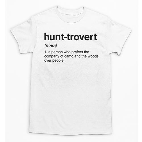 Hunt-Trovert Hunting Camo Woods Introvert Unisex T-Shirt - Raresse
