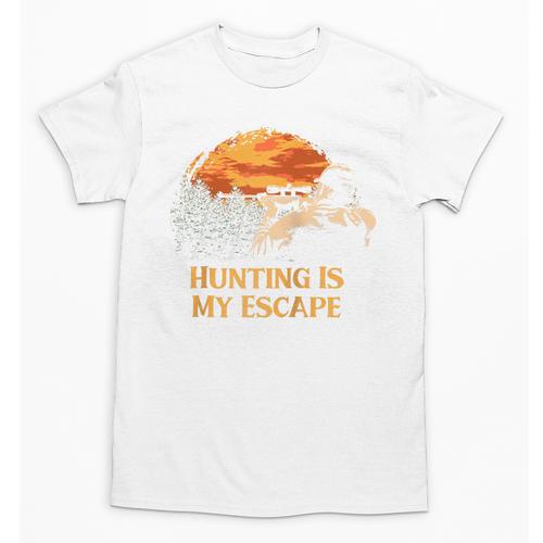 Hunting Is My Escape Introvert Hunter Antisocial Raglan Baseball Tee Unisex T-Shirt - Raresse
