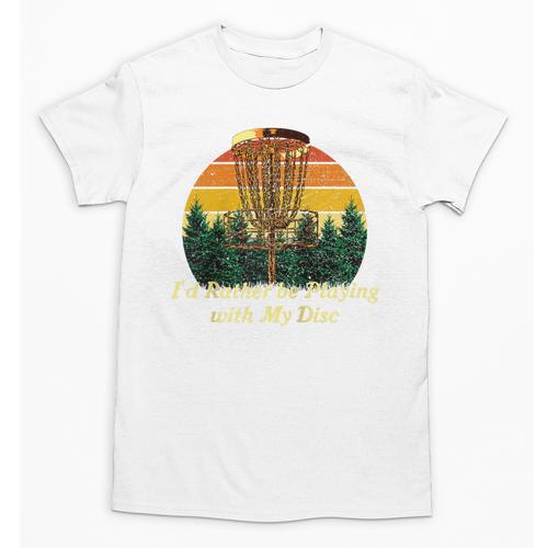 Id Rather Be Playing With My Disc Introvert Disc Golf Raglan Baseball Tee Unisex T-Shirt - Raresse