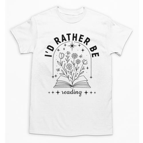 I’d Rather Be Reading Minimal Book Lover Arch Unisex T-Shirt - Bookorys