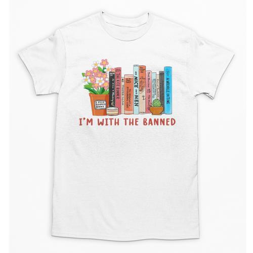 I'm With The Banned Books – Book Lover Librarian Reading Unisex T-Shirt - Bookorys DE