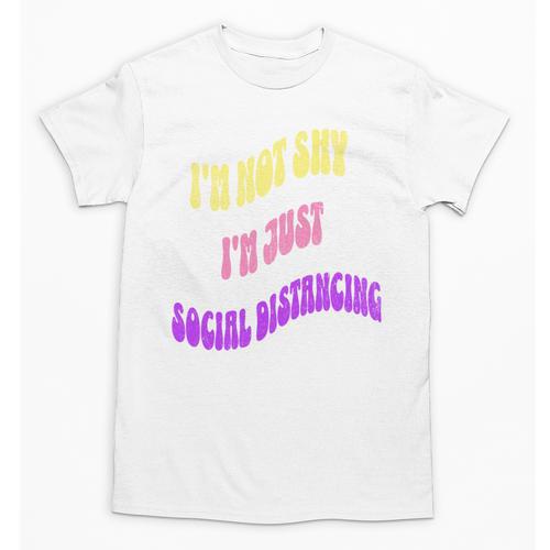 I'm Just Social Distancing Introvert Funny Unisex T-Shirt - Raresse