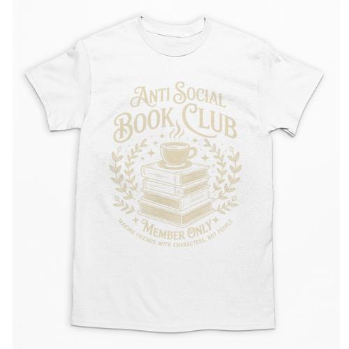 Introvert Books Club Member Coffee Book Lovers Vintage Premium Tri-Blend Unisex T-Shirt - Raresse