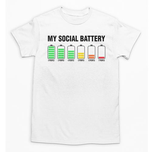 Introvert Cute My Social Battery Raglan Baseball Tee Unisex T-Shirt - Raresse