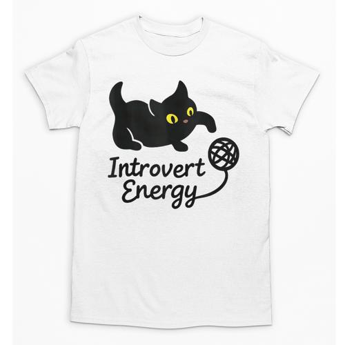 Introvert Energy Cat Love Cat Meme Unisex T-Shirt - Raresse