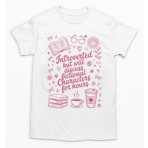 Introvert Fictional Character Read Books Lover Reading Unisex T-Shirt - Raresse
