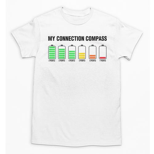 Introvert Low Battery My Connection Compass Raglan Baseball Tee Unisex T-Shirt - Raresse