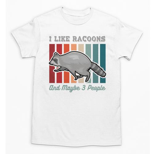 Introvert Raccoon Animal Lover Trash Panda Antisocial Retro Unisex T-Shirt - Raresse