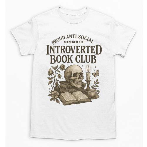 Introverted Book Club Member Anti Social Reader Unisex T-Shirt - Bookorys