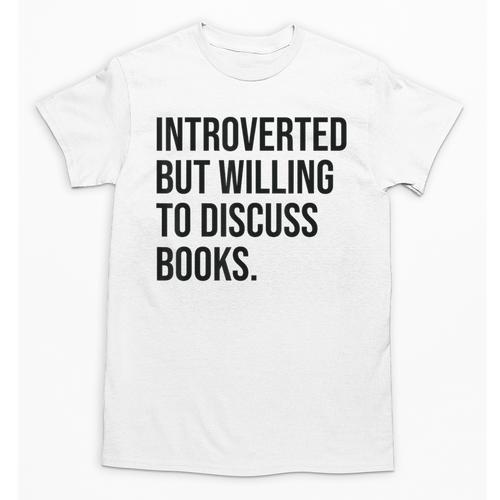Introverted Bookworm Books Introvert Unisex T-Shirt - Raresse