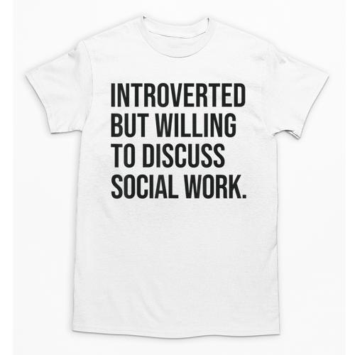 Introverted Caseworker Social Work Introvert Unisex T-Shirt - Raresse