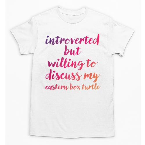 Introverted Willing To Discuss Eastern Box Turtle Introvert Unisex T-Shirt - Raresse