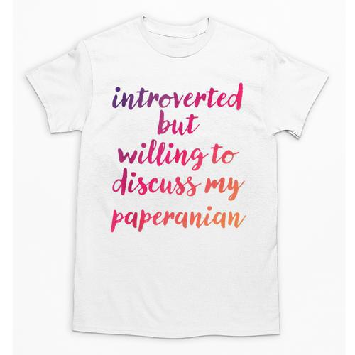 Introverted Willing To Discuss Paperanian Introvert Unisex T-Shirt - Raresse