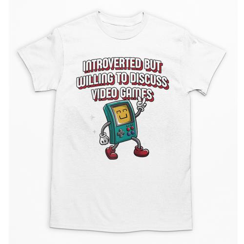 Introverted But Willing To Discuss Video Games Introvert Raglan Baseball Tee Unisex T-Shirt - Raresse