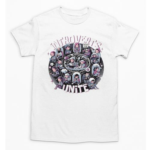 Introverts Unite Quirky Solitude Unisex T-Shirt - Raresse