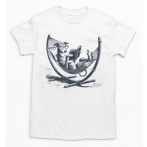 Italian Greyhound Whippet Dog Reading Book Hammock Iggy Mom Unisex T-Shirt - Bookorys AU