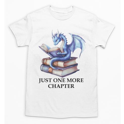 Just One More Chapter Book Dragon Reading Book Lover Bookish Unisex T-Shirt - Bookorys CA