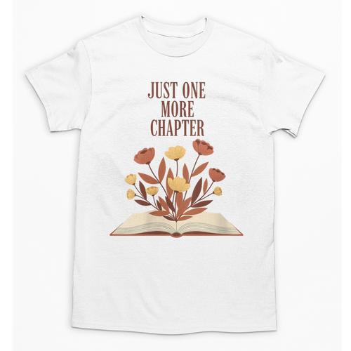 Just One More Chapter Book Lovers Floral Unisex T-Shirt - Bookorys UK