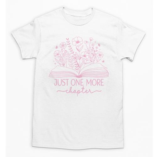 Just One More Chapter Bookish Book Reading Bright Hot Pink Unisex T-Shirt - Bookorys AU