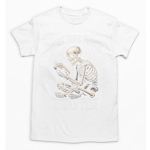 Just One More Chapter Reading Skeleton Book Lover Premium Tri-Blend Unisex T-Shirt - Bookorys