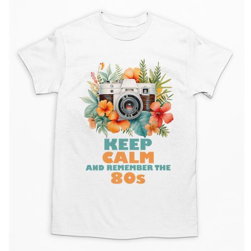 Keep Calm And Remember The 80s Retro Vintage Nostalgia Premium Unisex T-Shirt - Figerry