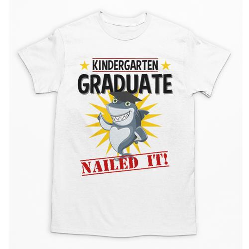 Kids Kindergarten Nailed It Shirt 2019 Shark Graduation Tee Unisex T-Shirt - Best Gift Smart