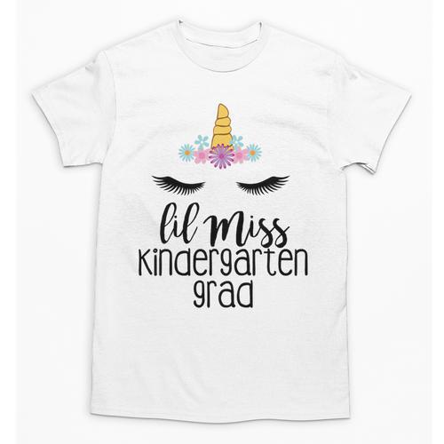 Kids Lil Miss Kindergarten Grad Shirt Graduation Shirts 2018 Unisex T-Shirt - Best Gift Smart