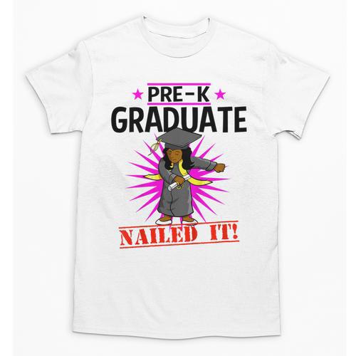 Kids Pre K Graduation Flossing Girl Nailed It Graduate Girls Unisex T-Shirt - Best Gift Smart