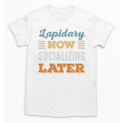 Lapidary Now Minimal Socializing Introvert Vintage Unisex T-Shirt - Raresse