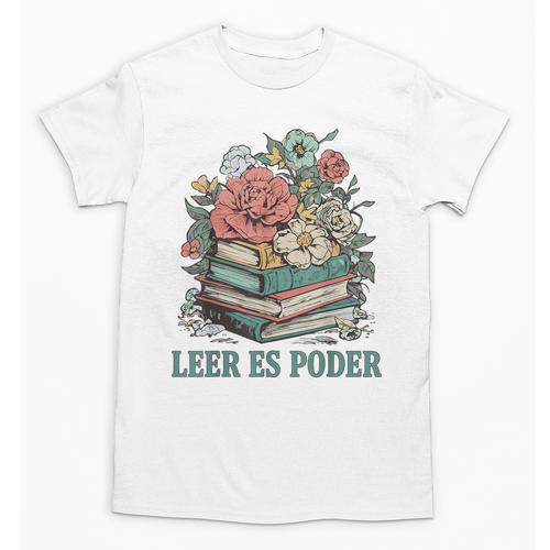 Leer ES Poder Cute Floral Spanish Teacher Book Reading Unisex T-Shirt - Bookorys