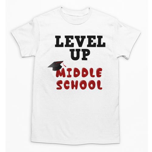 Level Up Middle School 5th Grade Graduation Unisex T-Shirt - Best Gift Smart