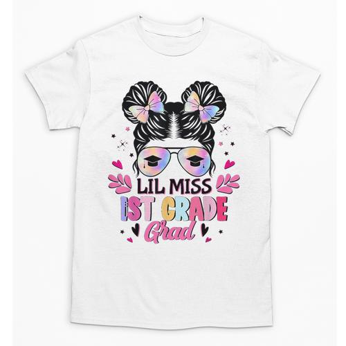 Lil Miss 1st Grade Grad Graduation Last Day Of 1st Grade Unisex T-Shirt - Best Gift Smart