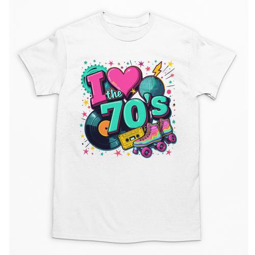 I Love The 70s Retro Cassette Roller Vinyl Disco Nostalgia Unisex T-Shirt - Figerry