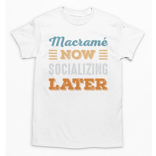 Macramé Now Minimal Socializing Introvert Vintage Unisex T-Shirt - Raresse
