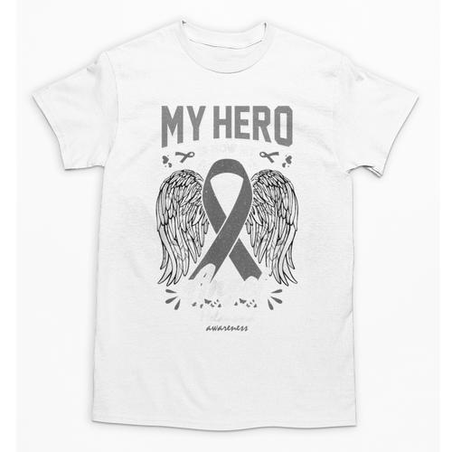 Melanoma Skin Cancer Hero Angel Memory Support Family Unisex T-Shirt - Easessy