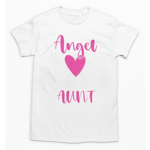 Memory Of My Aunt I Was Her Angel Now She Is Mine Heaven Unisex T-Shirt - Easessy