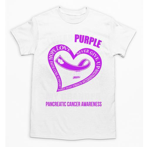 In My Memory Of My Grandpa PANCREATIC CANCER AWARENESS Unisex T-Shirt - Easessy