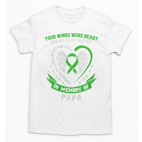 In Memory Of Papa Non Hodgkins Lymphoma Awareness Cancer Premium Unisex T-Shirt - Easessy
