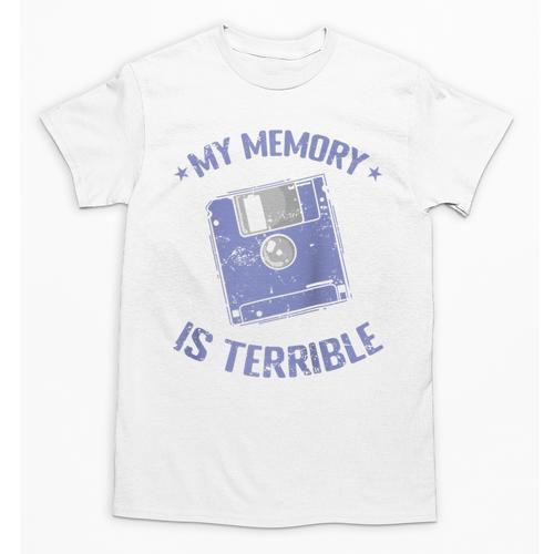 My Memory Is Terrible Floppy Diskette Memory Module Raglan Baseball Tee Unisex T-Shirt - Easessy