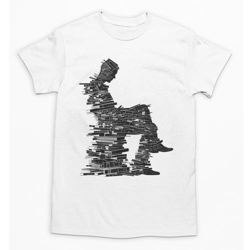 Men Pixel Art Geometric Book Human Drawing Graphic Men Unisex T-Shirt - Bookorys