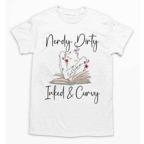 Nerdy Dirty Inked & Curvy ShirtSmutty Book TeesSmut Reader Unisex T-Shirt - Bookorys DE