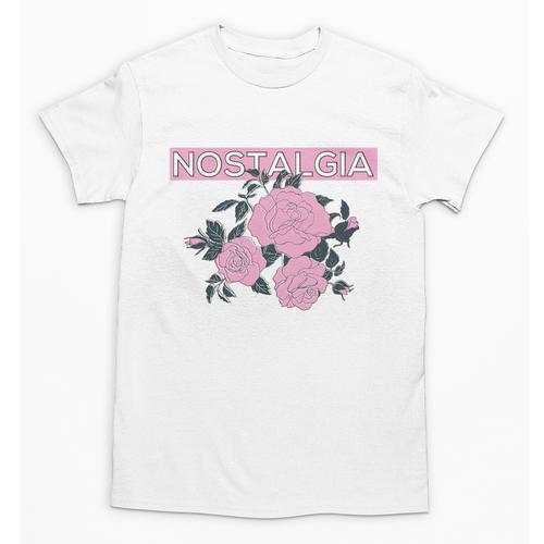 Nostalgia 80s 90s Retro Style Graphics Rose Pink Flower Unisex T-Shirt - Figerry