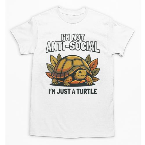 Not Anti Social Im Just A Turtle Sarcastic Introvert Humor Unisex T-Shirt - Raresse