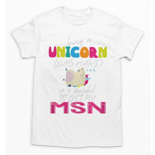 Nurse MSN Graduation Unicorn T-Shirt Nursing School Unisex T-Shirt - Best Gift Smart